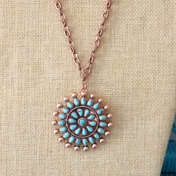 New Copper Turquoise Necklace - Picture 5 of 7